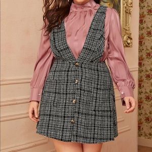 Plaid Tweed Overall Skirt *FREE GIFT W/ PURCHASE*